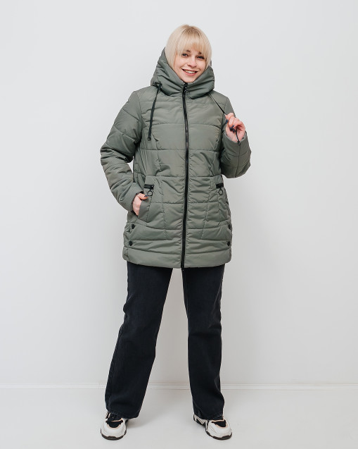 Демісезонна жіноча куртка Альма зеленого кольору